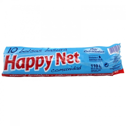 Happy Net Bolsa Basura Comunidad 110 Litros 10 Servicios
