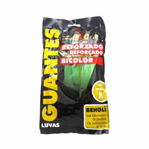 Guantes Latex Reforzado Hogar Verde/Amarillo Talla M 1 Par