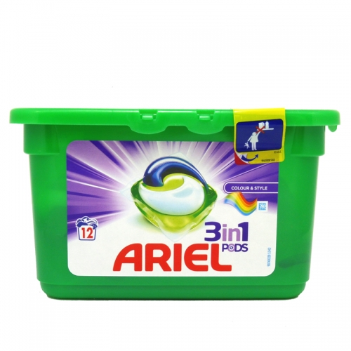 Ariel 3 En 1 Color Cápsulas 12 Uds