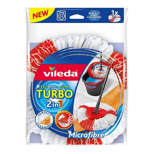 Vileda Fregona Microfibra Recambio Turbo Easy Wring & Clean 1 Uds
