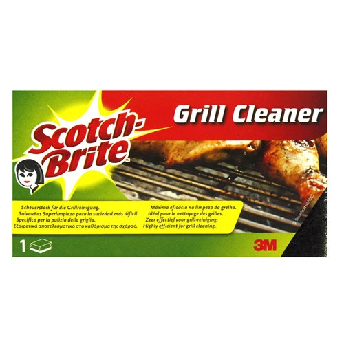 Scotch-Brite Grill Cleaner Salvauñas Estropajo Fibra Negra