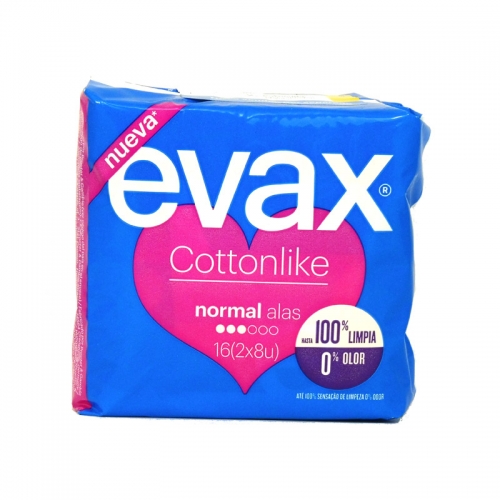 Evax Cotton Like Compresas Normal Alas 16 Servicios