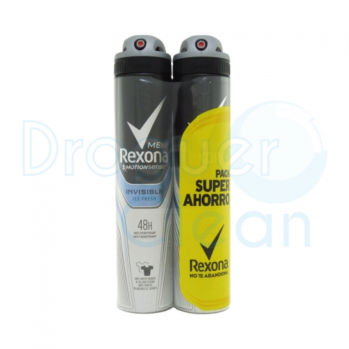 Rexona Men Desodorante Invisible Ice Fresh Spray 200 Ml Duplo