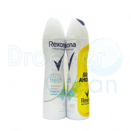 Rexona Desodorante Stay Fresh Amapola Azul Y Manzana Spray 200 Ml Duplo