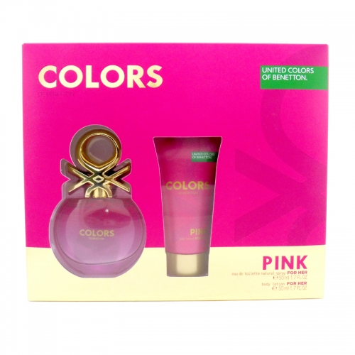 United Colors Of Benetton Pink Eau De Toilette Mujer 50 Ml + Locion Corporal