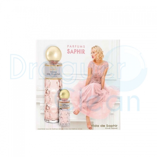 Saphir Eau De Parfum Estuche Vida De Saphir Mujer Spray 200 Ml + 30 Ml